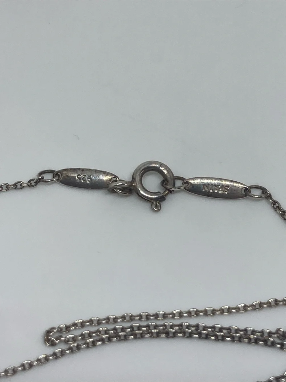 Tiffany & Co. Polished Silver Bean Pendant Necklace Vintage